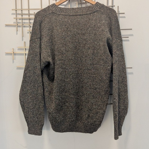 VTG Protege V Neck Speckled Knit Sweater Acrylic Wool Alpaca Blend Men's Sz L - Picture 2 of 6